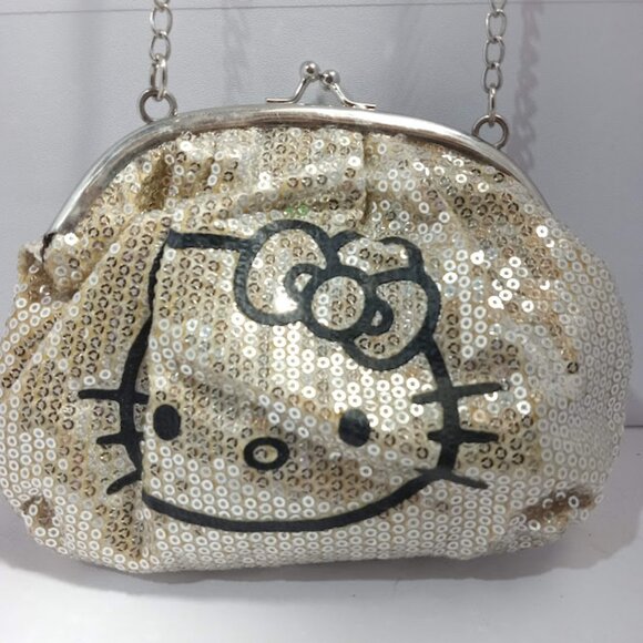 Sanrio HELLO KITTY Sequin  Handbag Tote Purse - Picture 3 of 8